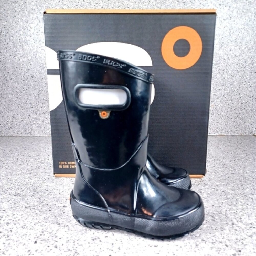 Bogs Black Waterproof Boots Kids Rainboot Shoes